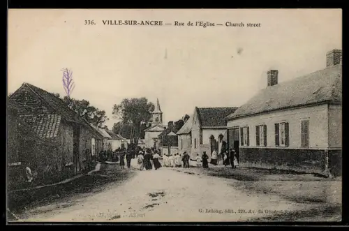 AK Ville-sur-Ancre, Rue de l`Eglise