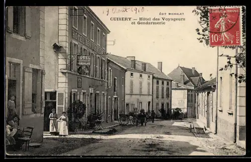 AK Cuisery, Hotel des Voyageurs et Gendarmerie