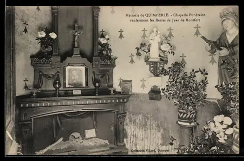 AK Quimperlé, Retraite de Quimperlé, Chapelle Funéraire renfermant les Restes de Jean de Montfort