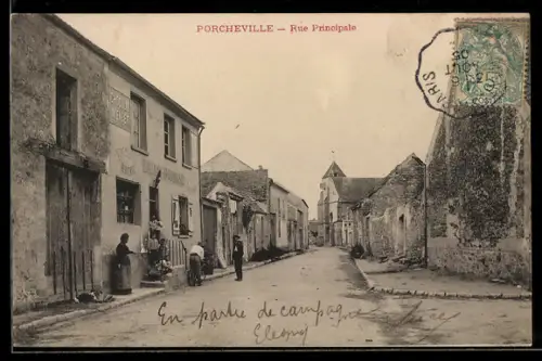 AK Porcheville, Rue Principale