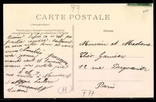 AK Avon, Entrée du Village, Rue Gambetta