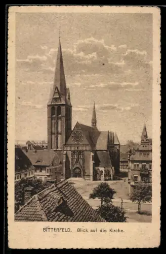AK Bitterfeld, Blick auf die Kirche