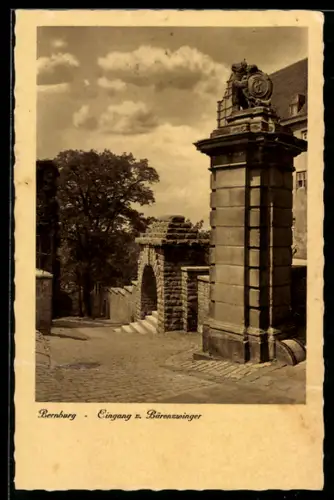 AK Bernburg, Eingang zum Bärenzwinger