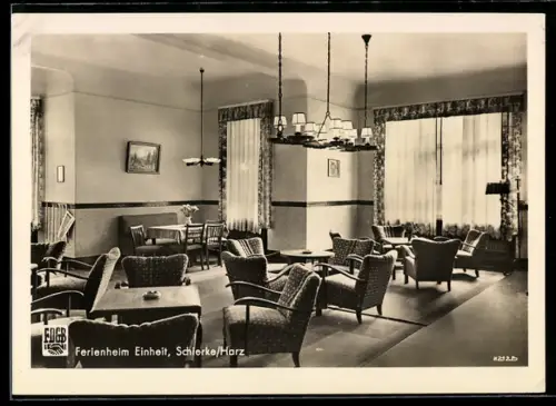 AK Schierke /Harz, Ferienheim Einheit, Innenansicht