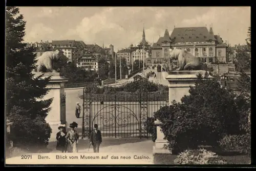 AK Bern, Blick vom Museum auf das neue Casino