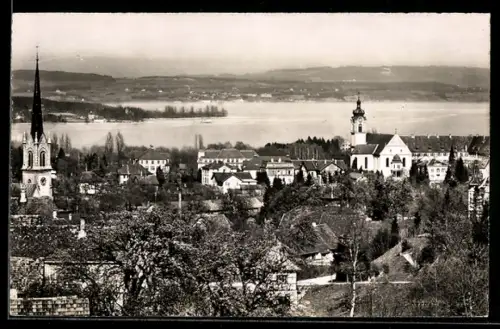AK Kreuzlingen, Teilansicht mit Kirche