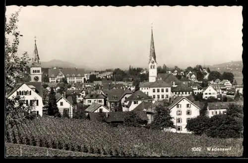 AK Wädenswil, Teilansicht mit Kirche