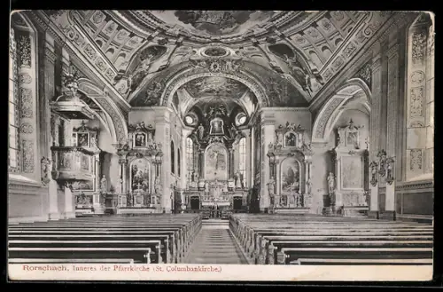 AK Rorschach, Inneres der Pfarrkirche St. Columbankirche
