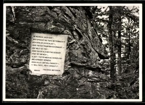 AK Sils /Oberengadin, Nietzsche-Stein