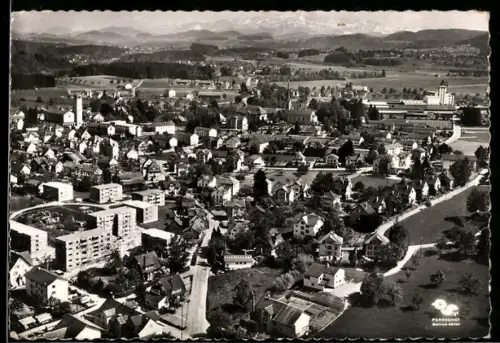 AK Niederuzwil, Teilansicht, Fliegeraufnahme