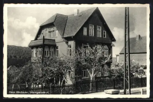 AK Wernigerode-Hassesrode, Hotel-Haus Neubauer, Steinberg 17
