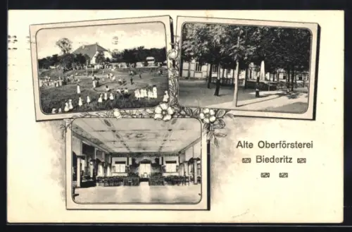 AK Biederitz, Alte Oberförsterei Biederitz, 3 Ansichten
