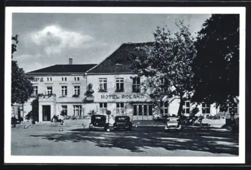 AK Burg / Magdeburg, Hotel und Café Roland