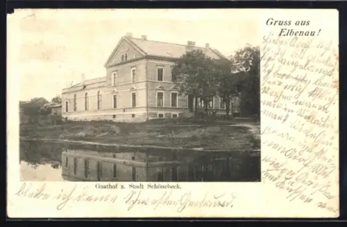 AK Elbenau, Gasthof zur Stadt Schönebeck
