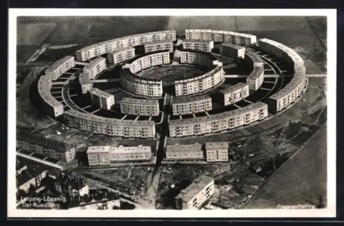 AK Leipzig-Lössnig, Der Rundling, Siedlung im Bauhausstil