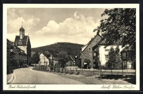 AK Bad Salzdetfurth, Strasse mit n