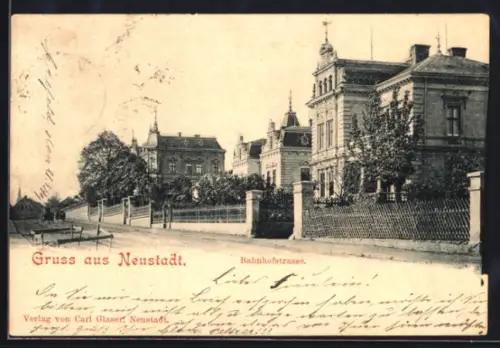 AK Neustadt /Weinstrasse, Bahnhofstrasse