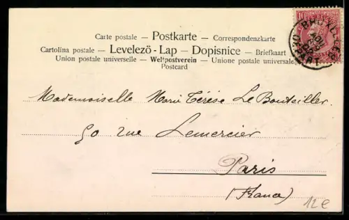 AK Geldschein Fünzig Francs