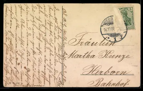 AK Mädchen mit 50 Mark, Banknote