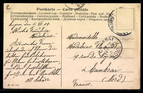 AK Mädchen mit 50 Mark, Banknote