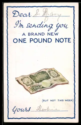 AK Neue Ein-Pfund-Banknote