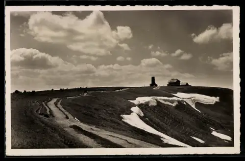 AK Feldberg /Schwarzwald, Letzter Schnee im Zastler