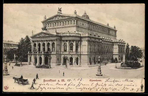 Lithographie Frankfurt a. M., Opernhaus