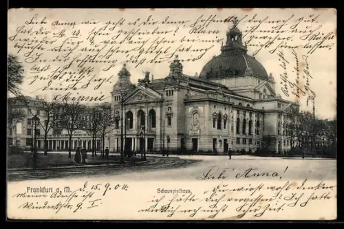 AK Frankfurt a. M., Schauspielhaus, Panorama