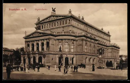 AK Frankfurt a. M., Am Opernhaus