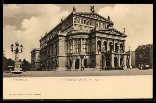 AK Frankfurt a. M., Opernhaus, Panorama
