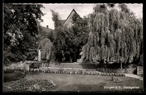 AK Ehingen a. D., Im Stadtgarten