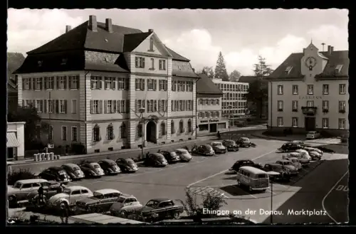 AK Ehingen an der Donau, Marktplatz aus der Vogelschau