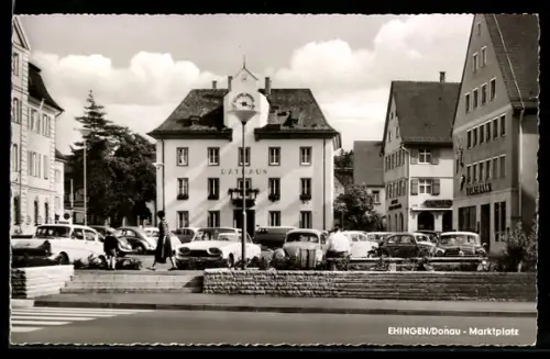AK Ehingen /Donau, Marktplatz, mit Rathaus