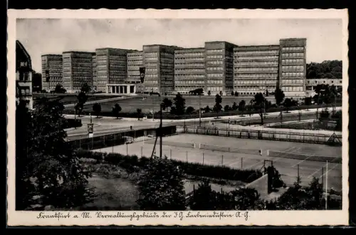 AK Frankfurt-Westend, Verwaltungsgebäude der I.G. Farbenindustrie A.-G, Tennisplatz