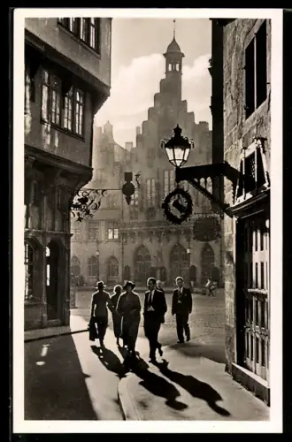 AK Alt-Frankfurt, Durchblick zum Römer