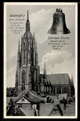 AK Alt-Frankfurt, Dom Südseite, Gloriosa-Glocke
