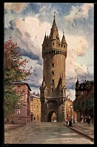 Künstler-AK Frankfurt a. M., Eschenheimer Turm