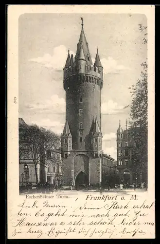 AK Frankfurt a. M., Eschenheimer Turm, Ortspartie