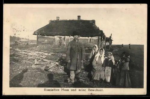 AK Russisches Haus und seine Bewohner