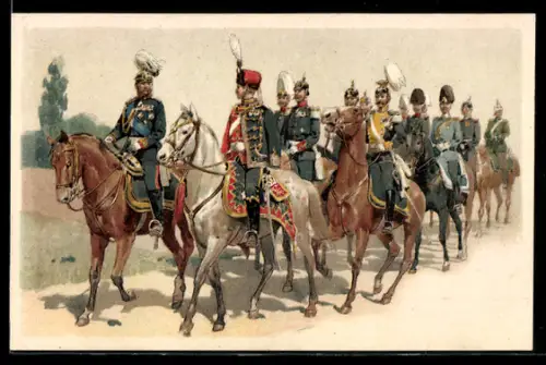 AK Kavallerie reitet aus