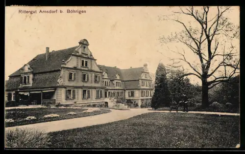 AK Böhrigen, Blick zum Rittergut Arnsdorf