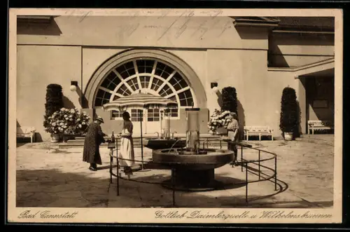 AK Bad Cannstatt, Gottlieb Daimlerquelle und Wilhelmsbrunnen