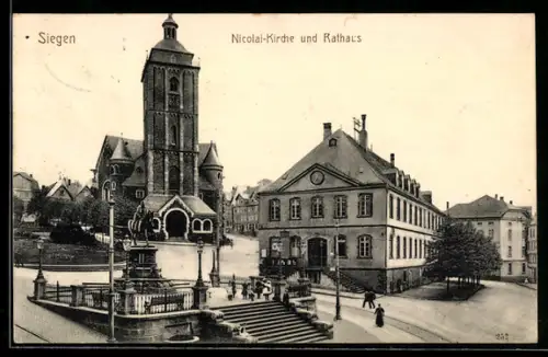 AK Siegen, Nicolai-Kirche und Rathaus