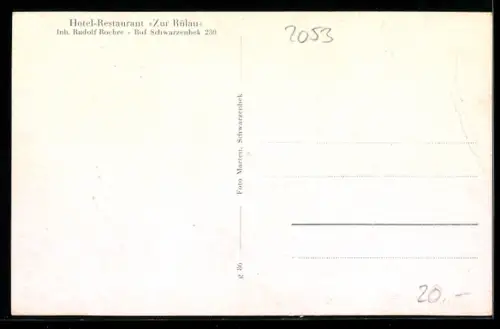 AK Schwarzenbek, Hotel-Restaurant Zur Rülau, Inh. Rudolf Roehre