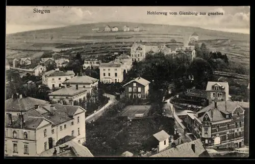 AK Siegen, Hohlerweg vom Giersberg aus gesehen