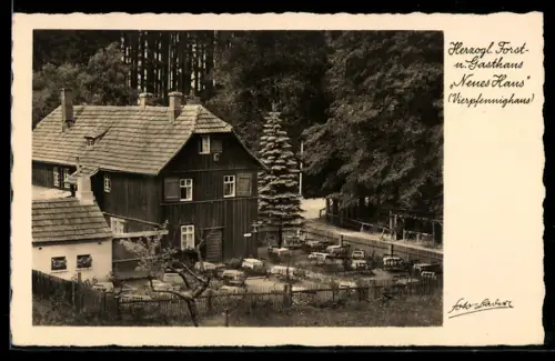 AK Tambach-Dietharz, Herzogl. Forst- und Gasthaus Neues Haus (Vierpfennighaus)