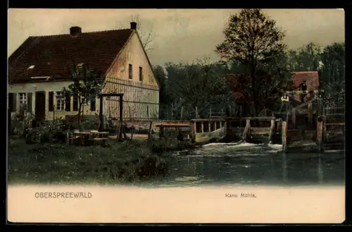 AK Neu Zauche /Oberspreewald, Gasthof Neu Zauche, Kano Mühle