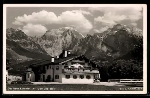 AK Berchtesgaden, Gasthaus Kohlhiasl, Göll, Brett