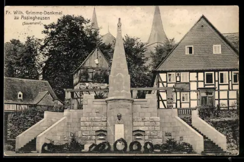 AK Assinghausen /Sauerland, Fr. Wilh. Grimme-Denkmal