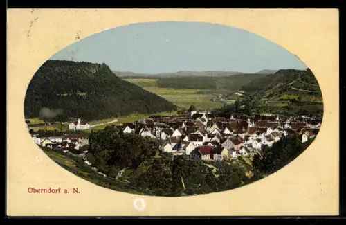 AK Oberndorf /a. N., Stadtansicht mit Kirche